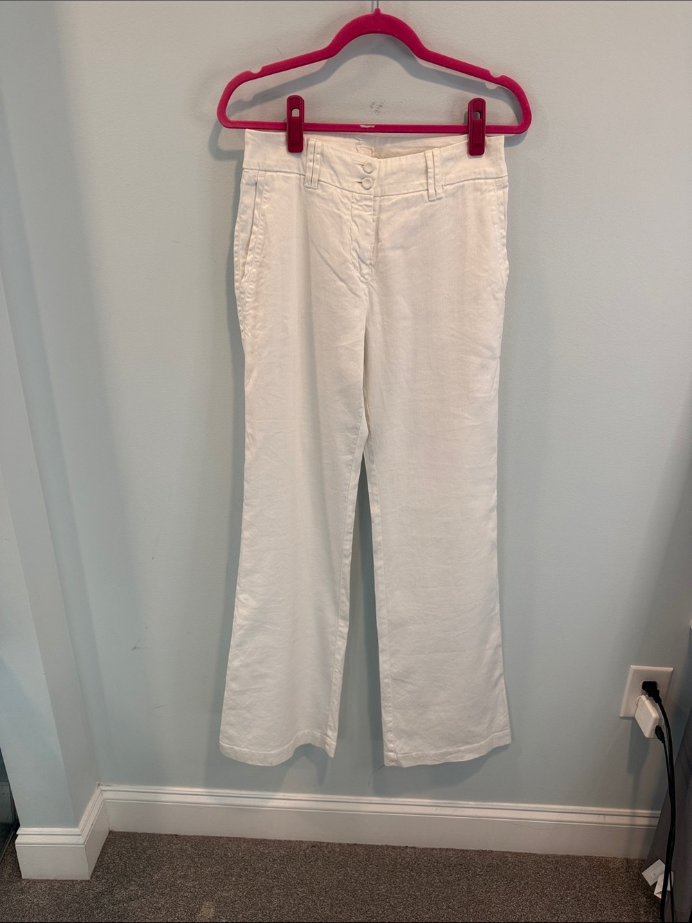 120% Lino white trouser pants IT42/US6